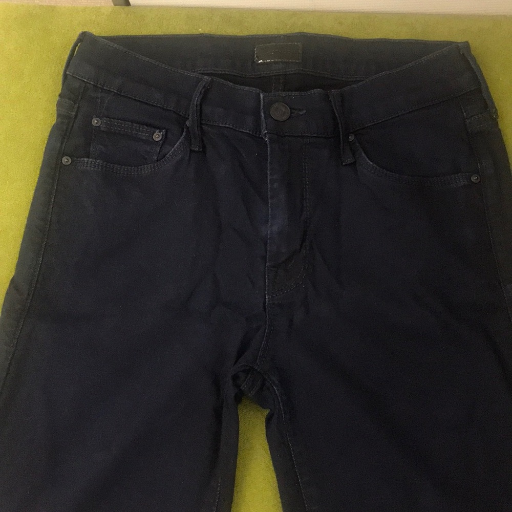 Mother The Looker Crop Navy Jeans Size 27